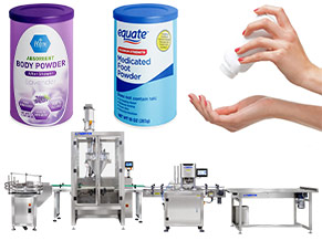 talcum powder filling machine